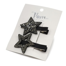 Grey Crystal Star Hairclips by Peace of Mind